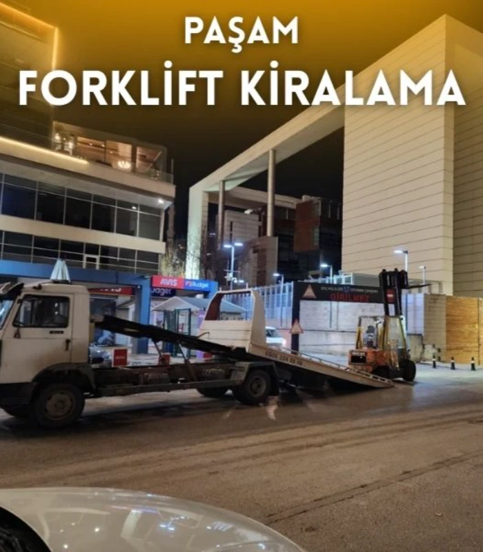 Ayrancı kiralık forklift hizmeti veren Paşam Forklift Kiralama sahada çalışma