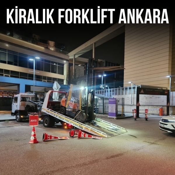 Ayrancı bölgesinde günlük forklift kiralama hizmeti sunan forklift aracı